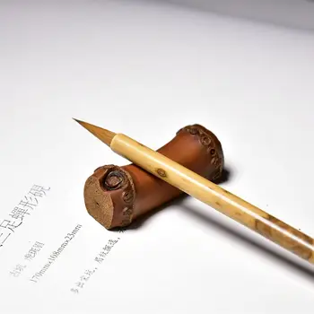 Doğal Bambu Kök Fırça Kalem Dinlenme Çin Kaligrafi Fırçası Tutucu Standı Boyama Kaligrafi Fırçaları kalemlik Raf Kırtasiye