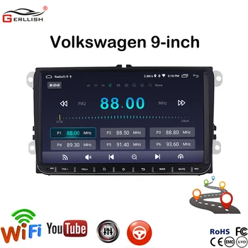 Android 9 inç Araba Stereo Multimedya Oynatıcı Radyo İçin GPS Navigasyon ile VW Volkswagen Passat Jetta Golf polo tiguan Skoda