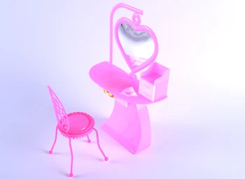 Bebek Aksesuarları Dresser Sandalye Oyun Oyuncaklar dekoratif Mobilya Plastik Kız Moda Kız Oyuncak 2021