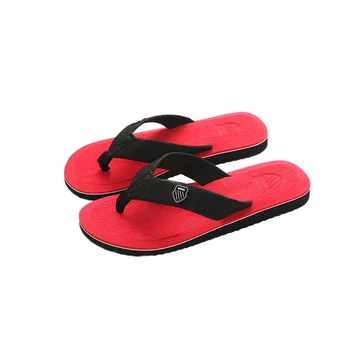 DAFENP Yaz erkek terlikleri Açık plaj sandaletleri kaymaz Flip Flop rahat ayakkabılar ev Banyo Slayt Terlik