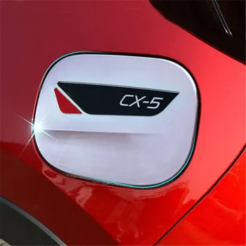 Araba Styling Dekorasyon Krom ABS Sticker Yakıt Deposu Kapağı Gaz Kapağı depo kapağı Mazda İçin CX - 5 CX5 CX 5 2017 2018