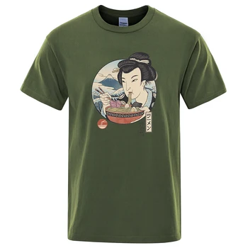 Ukiyo-E Tarzı Anime Bir Tat Japonya Erkek Giyim T Shirt Moda Marka Yaz T-Shirt Pamuk Nefes Kısa Kollu Üstleri