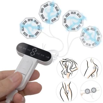 Elektrik Çarpması Masaj Masaj Pedleri LCD Ekran Vibratör Vücut Meme Klitoris Stimülatörü Darbe Tedavisi Seks Oyuncakları Yetişkin Erkekler Kadınlar için