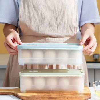 Plastik Yumurta Kutusu Buzdolabı İçin İstiflenebilir Şeffaf Yumurta Konteyner yumurtalık 10 Izgaraları Mutfak yumurta düzenleyici