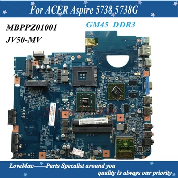ACER Aspire 5738 5738G Laptop anakart Için yüksek kalite MBPPZ01001 09925-1 JV50-MV M96 216-0728014 DDR2 100 % Test