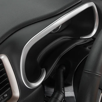 ABS Krom Araba Dashboard Çerçeve Dekorasyon Kapak Trim İçin Jeep Renegade 2015 2016 2017 2018 Aksesuarları Araba Styling 1 Adet