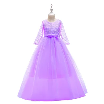 Yeni Abiye Kız Kostüm Nedime Elbisesi Çocuklar Prenses Yaz Düğün Elbiseler Kızlar Balo Balo Elbise Genç Kostüm