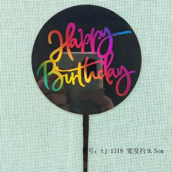 Ins Renkli Mutlu Doğum Günü Pastası Topper Yeni Altın Folyo Doğum Günü Cupcake Toppers Çocuklar için Doğum Günü Partisi Tatlı Kek Süslemeleri