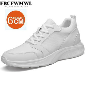 Marka İç Yükseklik Artış Moda rahat ayakkabılar Erkek Kadın Boyutu 36-43 Severler Heightening Sneakers Mesh Nefes Spor Eğitmenler