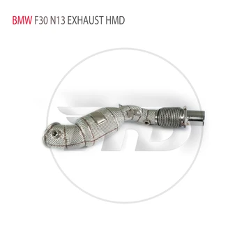 HMD Egzoz Sistemi Yüksek Akış Performansı İniş Borusu BMW 316i F30 N13 Motor Katalitik Konvertörlü Yarış Borusu