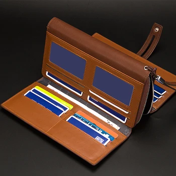 Cüzdan Erkek Debriyaj Cüzdan Büyük Telefon Çanta Benzersiz Tasarım Erkekler Çanta Ciro Çanta Çok Fonksiyonlu kartlıklı cüzdan
