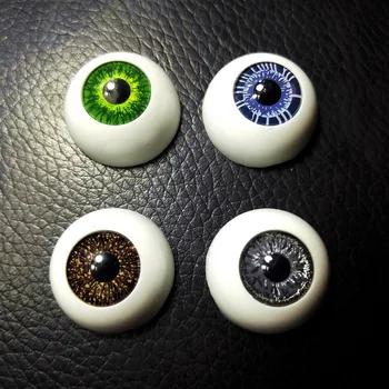12 Çift / grup 20mm Gerçek Bebek Bebek Gözler Yarım Yuvarlak Göz Küresi Kahverengi Mavi Gri yeşil Renk Akrilik Güvenlik Gözler oyuncak Aksesuarları
