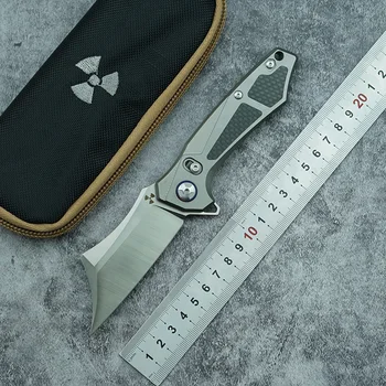 NKAIED Yeni Flipper katlama bıçak M390 blade titanyum + karbon fiber kolu açık kamp survival mutfak meyve bıçağı EDC aracı