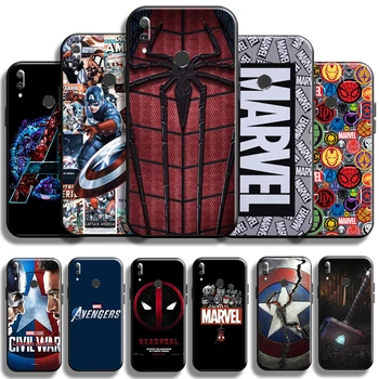 Marvel Avenger Logo Huawei Y9 Başbakan Y9 2019 Y9A telefon kılıfı Kabuk Carcasa Sıvı Silikon Yumuşak Kılıflar Darbeye Dayanıklı TPU