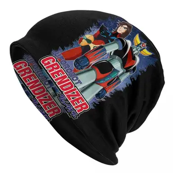 Goldorak Grendizer Actarus Skullies Beanies Caps Unisex Kış Sıcak Örgü Şapka Yetişkin UFO Robot Kaput Şapka Açık Kayak Kap