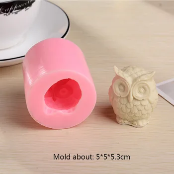 1 adet 3D Baykuş Mum Kalıp silikon kalıp Mum Yapımı için DIY El Yapımı Reçine alçı Kalıpları Balmumu Kalıp