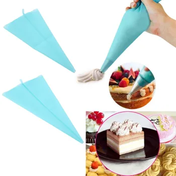 1 adet Kullanımlık Buzlanma Boru Krem pasta torbası Silikon sıkma torbası Mutfak aksesuarları DIY Tatlı Dekoratörler Kek Şırınga Araçları