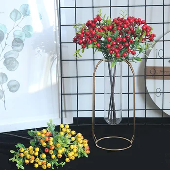 1 adet Yapay Berry Köpük Noel Berry Şube Düğün Noel dekorasyon için DIY sevgililer Günü Kurutulmuş Çiçekler