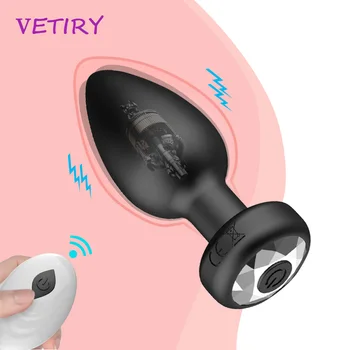Anal Vibratör Kablosuz Uzaktan Anal Boncuk Butt Plug Vibratör prostat masaj aleti 10 Hızları Klitoris Stimülatörü Oyuncaklar Yetişkinler İçin 18