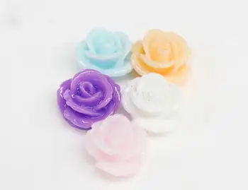250 adet Delinmiş Reçine Gül Çiçek Boncuk Delik mix renk veya seçtiğiniz 13mm