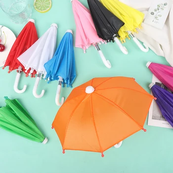 Bebek Aksesuarları Mini Şemsiye Yağmur Dişli Bebekler İçin Oyuncaklar kız çocuk aksesuarları 18 İnç Renkli Şemsiye Bebek Oyuncakları