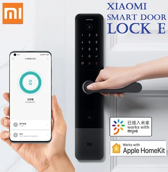 Yeni Xiao mi mi jia Akıllı Kapı Kilidi E Parmak Izi Şifre Bluetooth Kilidini Algılama Alarm Çalışması mi ev App Kontrolü ıle kapı zili