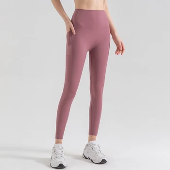 Kadınlar Yoga Pantolon İle Cep Egzersiz Tayt Spor Spor Leggins Yüksek Bel Spor Spor Koşu Tayt Kız ince pantolon