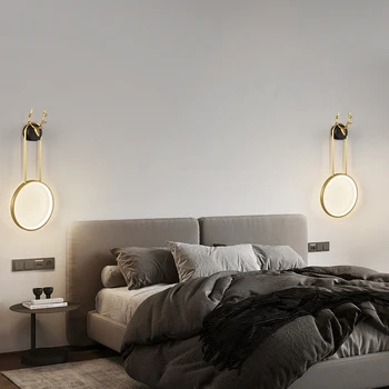 Led yatak odası başucu lambası yaratıcı İskandinav kişiselleştirin boynuz ışık yıldızlı gökyüzü ışık Modern başucu lambaları kapalı dekor aydınlatma D