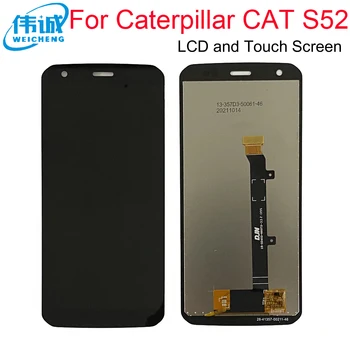 5.65 inç Caterpillar CAT S52 LCD ekran dokunmatik ekranlı sayısallaştırıcı grup Dokunmatik Panel Değiştirme LCD KEDİ S52 Ekran