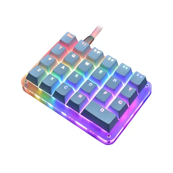 Oyun Çizim USB RGB Özel Makro İçin 23 Tuşları Tek Elle kullanılan Mekanik Klavye Programlama Klavye Windows