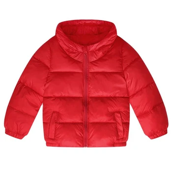 Kış Çocuk Aşağı pamuklu ceket Erkek Kız Palto 2021 Yeni Moda Katı Kısa Palto 2-6y Bebek Çocuk Giyim Giyim