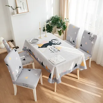 Iskandinav su geçirmez oturma odası tek kullanımlık masa örtüsü basit dikdörtgen kumaş pamuk keten çay masası örtüsü