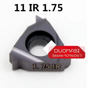 Ücretsiz kargo 11IR 1.75 ISO, Endekslenebilir Tungsten karbür vida çekme Torna Ekler Dişli Torna Tutucu, 10 adet
