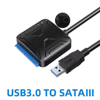 Yüksek Kaliteli Hızlı Teslimat 22pin SataIII To USB3, 0 Adaptörleri USB 3.0 Sata Adaptörü dönüştürücü kablosu İçin 2.5