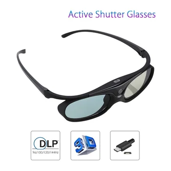 JX - 30 3D Aktif Obtüratör Gözlük DLP-Lınk 96Hz / 144Hz USB Şarj Edilebilir Ev Sineması Siyah BenQ Dell Acer 3D Projektör Hakiki
