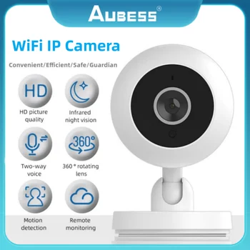 İki Aubess WiFi IP Kamera 720P HD Video Kamera Hareket Algılama, KIZILÖTESİ Gece Görüş Uzaktan İzleme Kamera yönlü Ses Kamera Arama HD 