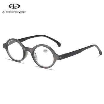 BEGREAT Vintage Küçük Yuvarlak Çerçeve Okuma Gözlükleri Kadın Moda Kişilik HD Rle Gözlük +1.0 1.5 2.0 2.5 3.0 4.0
