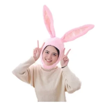 Sevimli Tavşan Kulakları Şapka Uzun Kap Peluş Tavşan Kulakları Şapka Tavşan Şapka Cadılar Bayramı Partisi Sahne Cosplay Kadınlar Kızlar İçin