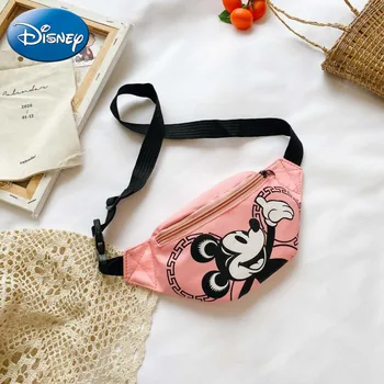 Disney 2023 Yeni Karikatür Mickey omuzdan askili çanta Lüks Marka Büyük Kapasiteli Çocuk Göğüs Çantası Erkek ve Kız Moda askılı çanta