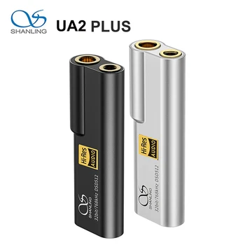 Shanlıng UA2 artı Yüksek Çözünürlüklü HİFİ Ses USB DAC AMP Adaptörü ES9038Q2M 4.4 mm Dengeli 3.5 mm Çıkış ıOS iPhone MAC Android Telefonlar
