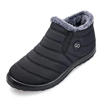 Kış yeni moda kaymaz termal pamuklu botlar kadife su geçirmez rahat pamuklu ayakkabılar büyük boy kar botları bayan botları
