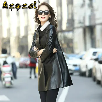 Bahar Sonbahar Ceket kadın kıyafetleri 2020 Kore Vintage Koyun Derisi Ceket Gerçek Hakiki Deri Ceket Chaqueta Mujer X78601 ZT3095