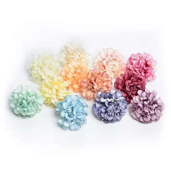 100 adet Yapay İpek ortanca Çiçek Kafaları Sahte Kamelya DIY Zanaat Malzemeleri Çelenk Düğün Dekorasyon flores