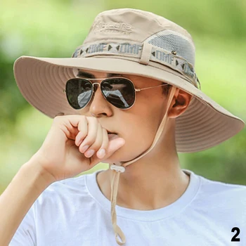 Moda Yaz Balıkçılık Şapka Adam Kadın Geniş Nefes Örgü Balıkçılık Kap Plaj Şapka Güneş erkek Açık Havada UV Koruma Gölge Şapka