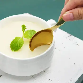 Tatlı Kaşığı Paslanmaz Çelik Çay Kaşığı Mini Kahve Kaşığı Küçük Meyve Topu Scooper İçi Boş Saplı Çocuklar Gümüş Yemek Takımı