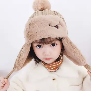Yeni Sevimli çocuk Kış koruyucu bone Bebek Kulak Kapakları çocuk kulak koruyucu Erkek Sonbahar ve Kış Artı Polar Şapka