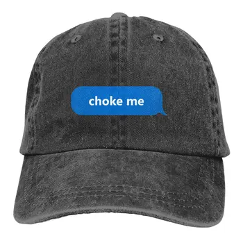 Ayarlanabilir düz renk beyzbol şapkası Choke beni yıkanmış pamuk BDSM spor kadın şapka