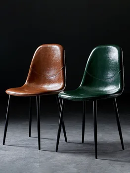 İskandinav Makyaj Koltuğu Lüks Oturma Odası Mobilya Boş Sandalye Arkalığı Yemek Sandalyesi Koltuk Retro Endüstriyel Tarzı Metal Tabure