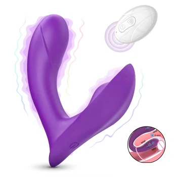 Kablosuz Uzaktan Kumanda Yapay Penis Vibratör Klitoris Stimülatörü Erotik Kadın G Noktası Klitoris Masajı Seks yetişkinler için oyuncaklar Çiftler