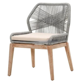 Kapalı veya açık yemek odası oturma mobilya benzersiz dokuma modern halat sandalye